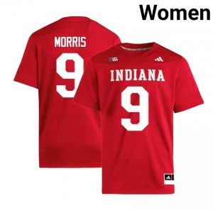 Women's Tyler Morris Crimson Indiana Hoosiers #9 College Football 2025-26 Jersey 435830-399