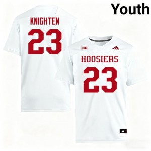 Youth Amariyun Knighten White Indiana Hoosiers #23 College Football High School Jersey 509399-403