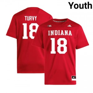 Youth Andrew Turvy Crimson Indiana Hoosiers #18 College Football Limited Jersey 321815-954