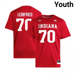Youth Austin Leibfried Crimson Indiana Hoosiers #70 College Football University Jerseys 442023-835