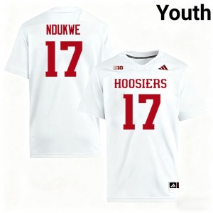 Youth Daniel Ndukwe White Indiana Hoosiers #17 College Football University Jerseys 447009-911