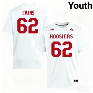Youth Drew Evans White Indiana Hoosiers #62 College Football Official Jersey 382379-270