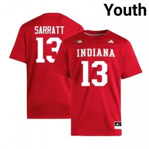 Youth Elijah Sarratt Crimson Indiana Hoosiers #13 College Football Stitched Jerseys 776789-755