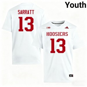 Youth Elijah Sarratt White Indiana Hoosiers #13 College Football Stitched Jerseys 999571-517