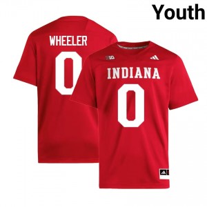 Youth Hosea Wheeler Crimson Indiana Hoosiers #0 College Football Embroidery Jersey 989137-732