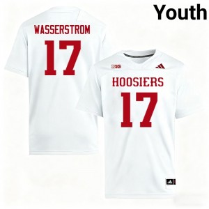 Youth Jackson Wasserstrom White Indiana Hoosiers #17 College Football Replica Jersey 543688-867