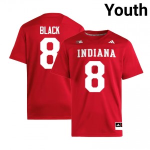 Youth Kaelon Black Crimson Indiana Hoosiers #8 College Football Game Jerseys 198458-176