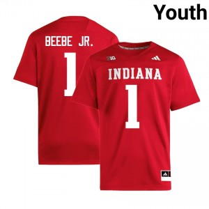 Youth Lee Beebe Jr. Crimson Indiana Hoosiers #1 College Football 2025-26 Jersey 615607-238