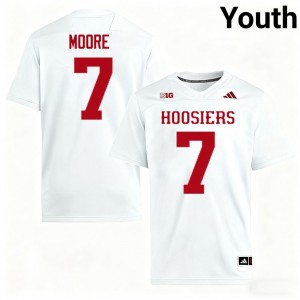 Youth Louis Moore White Indiana Hoosiers #7 College Football Replica Jerseys 899599-400