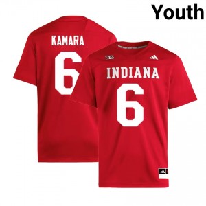 Youth Mikail Kamara Crimson Indiana Hoosiers #6 College Football Limited Jersey 400443-648