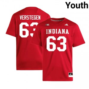 Youth Mitch Verstegen Crimson Indiana Hoosiers #63 College Football Limited Jerseys 854019-172