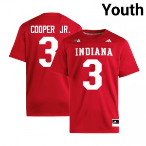 Youth Omar Cooper Jr. Crimson Indiana Hoosiers #3 College Football NCAA Jersey 470430-728