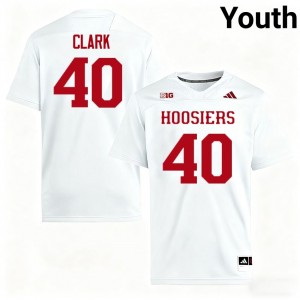 Youth Quentin Clark White Indiana Hoosiers #40 College Football Stitched Jerseys 292635-533