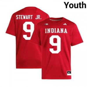 Youth Seaonta Stewart Jr. Crimson Indiana Hoosiers #9 College Football High School Jersey 851109-679